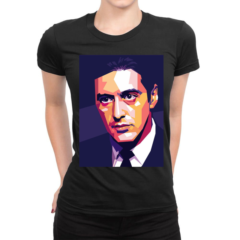 Al Pacino Pop Art  Al Pacino Pop Portrait Modern Film Movie Star Actre Ladies Fitted T-Shirt by sepulohsepuluh | Artistshot