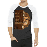 Bigfoot Hide And Seek Champion Funny Sasquatch Forest 3/4 Sleeve Shirt | Artistshot