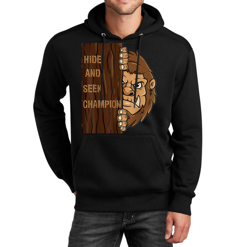 Bigfoot Hide And Seek Champion Funny Sasquatch Forest Unisex Hoodie by PamelaJeanBrink | Artistshot