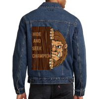 Bigfoot Hide And Seek Champion Funny Sasquatch Forest Men Denim Jacket | Artistshot