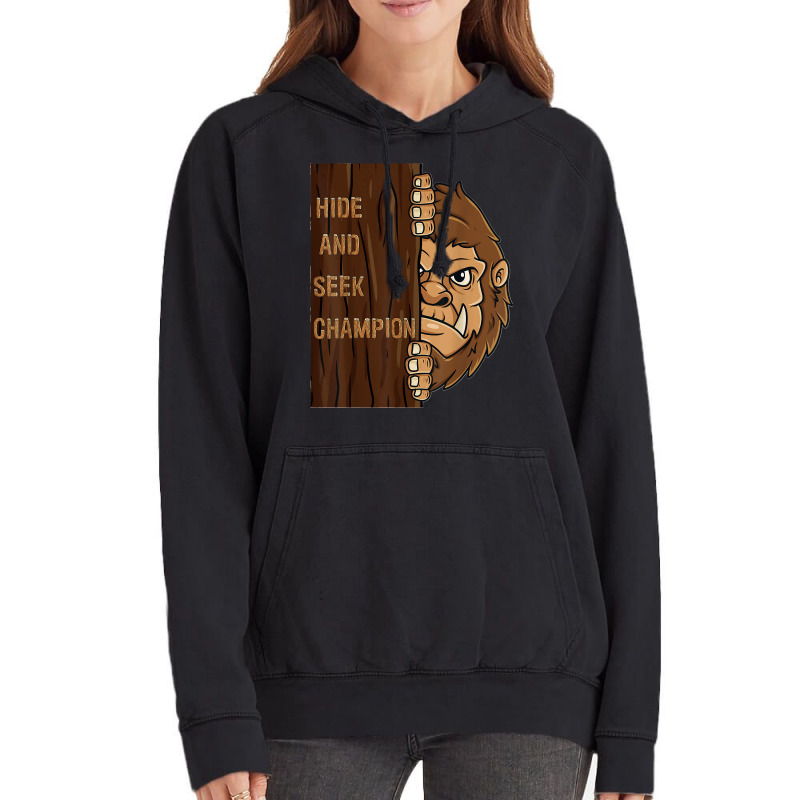 Bigfoot Hide And Seek Champion Funny Sasquatch Forest Vintage Hoodie by PamelaJeanBrink | Artistshot