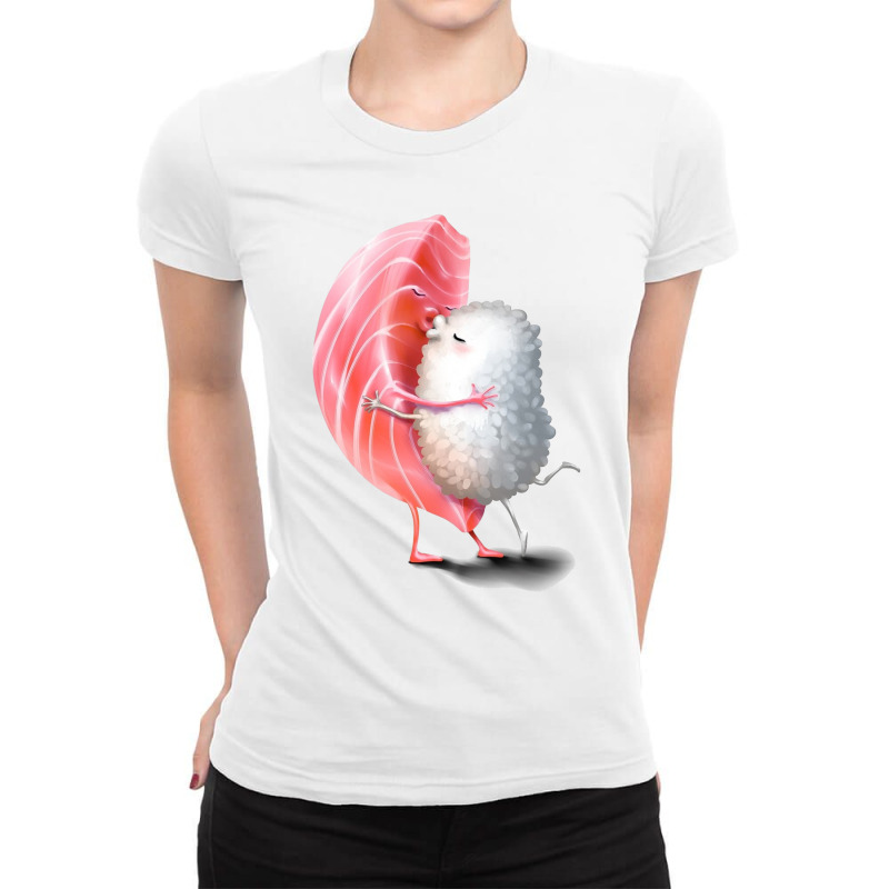 Sushi Hug Rice Ladies Fitted T-Shirt by kakashop | Artistshot