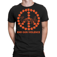 End Gun Violence T  Shirt Enough End Gun Violence Floral Peace Symbol T-shirt | Artistshot