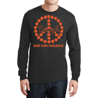 End Gun Violence T  Shirt Enough End Gun Violence Floral Peace Symbol Long Sleeve Shirts | Artistshot