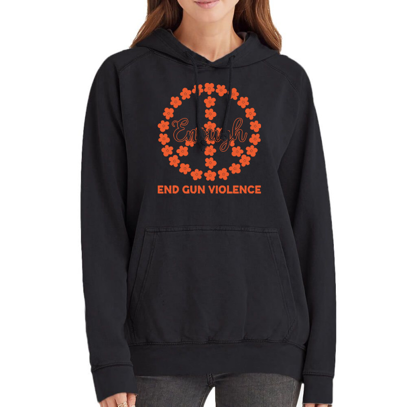 End Gun Violence T  Shirt Enough End Gun Violence Floral Peace Symbol Vintage Hoodie | Artistshot