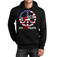 End Gun Violence T  Shirt Enough Peace Sign U S Flag End Gun Violence Unisex Hoodie | Artistshot