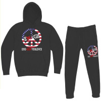 End Gun Violence T  Shirt Enough Peace Sign U S Flag End Gun Violence Hoodie & Jogger Set | Artistshot