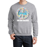 End Gun Violence T  Shirt Peace Sign End Gun Violence Protect Our Kids Crewneck Sweatshirt | Artistshot