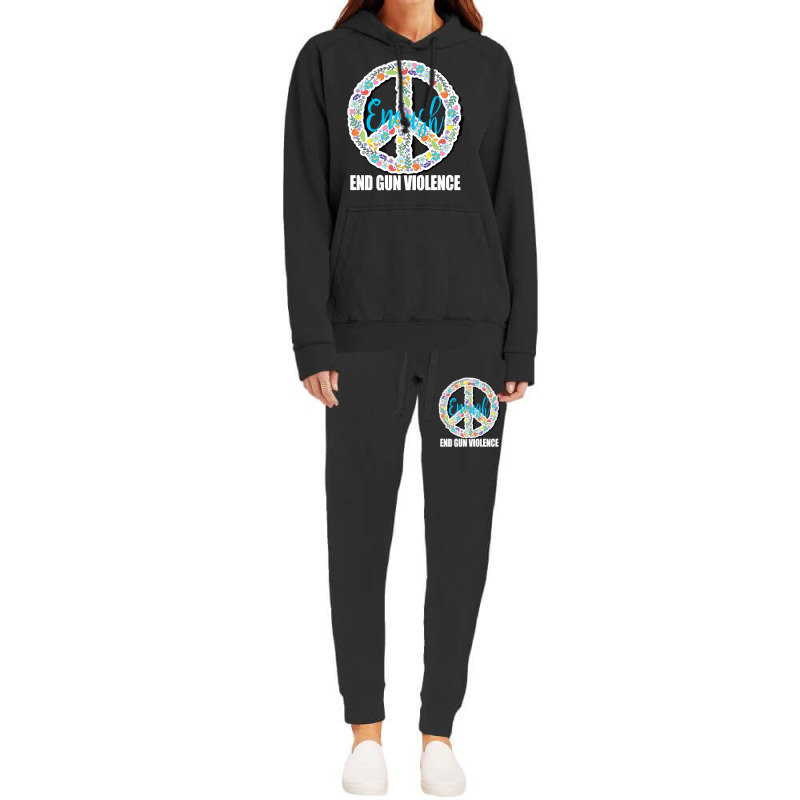 End Gun Violence T  Shirt Peace Sign End Gun Violence Protect Our Kids Hoodie & Jogger Set | Artistshot