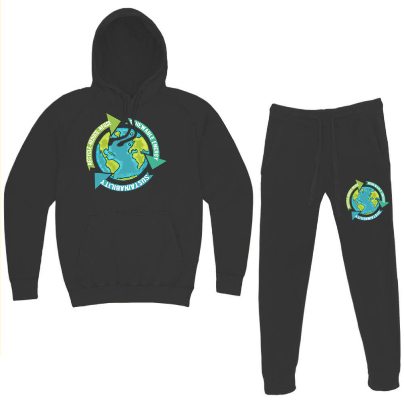 Environmental T  Shirt Earth Sustainability T  Shirt Hoodie & Jogger Set | Artistshot