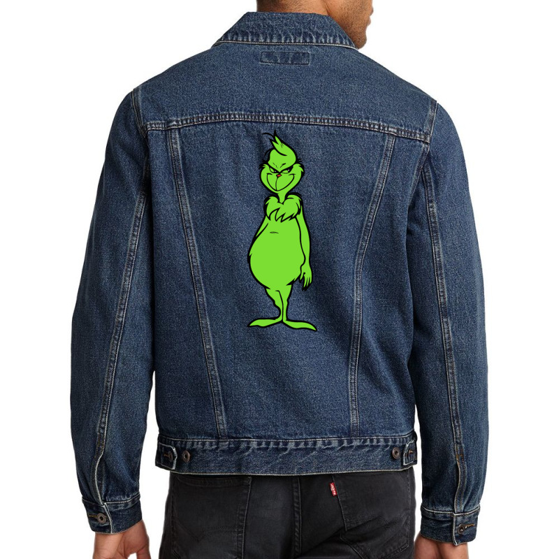 Grinch Men Denim Jacket by aldishuher | Artistshot