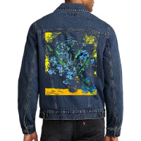 Famous Painting T  Shirt Irises Painting By Van Gogh T  Shirt Men Denim Jacket | Artistshot