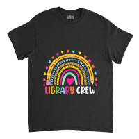 Rainbow Reading Library Books Lover Heart Librarian Gift Classic T-shirt | Artistshot