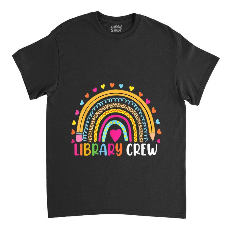 Rainbow Reading Library Books Lover Heart Librarian Gift Classic T-shirt by BraylonDesign | Artistshot