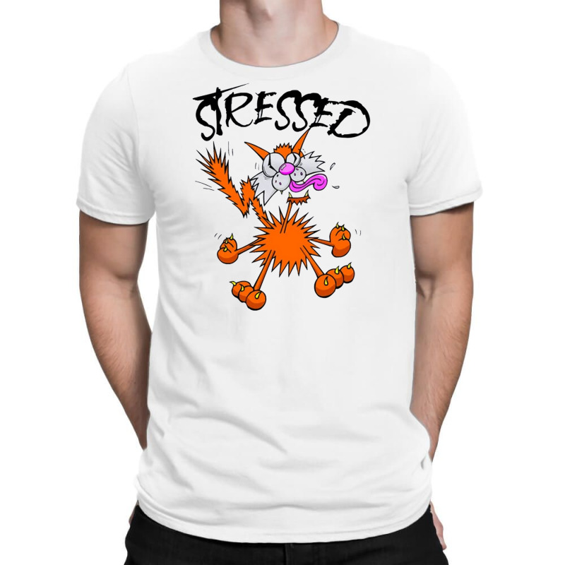 Stressed Cat T-shirt | Artistshot