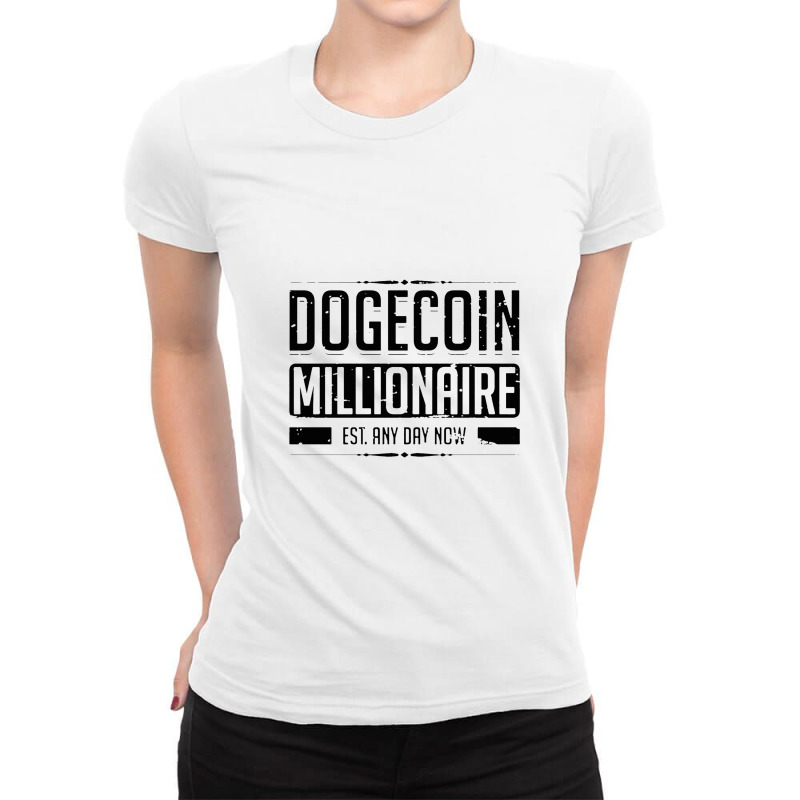 Theoretical Dogecoin Millionaire Ladies Fitted T-Shirt by sanobean | Artistshot