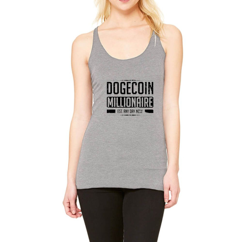 Theoretical Dogecoin Millionaire Racerback Tank by sanobean | Artistshot