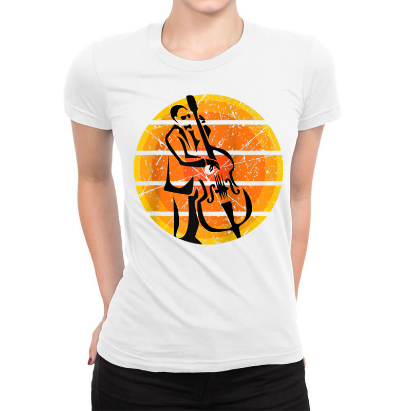 Cello Musician String Instrument Cellist Music Lover Gift Raglan Baseb Ladies Fitted T-Shirt by genze | Artistshot