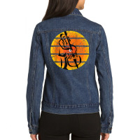 Cello Musician String Instrument Cellist Music Lover Gift Raglan Baseb Ladies Denim Jacket | Artistshot