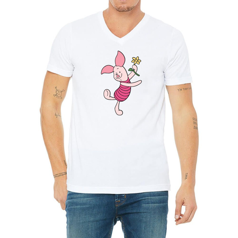 Piglet V-Neck Tee by aldishuher | Artistshot