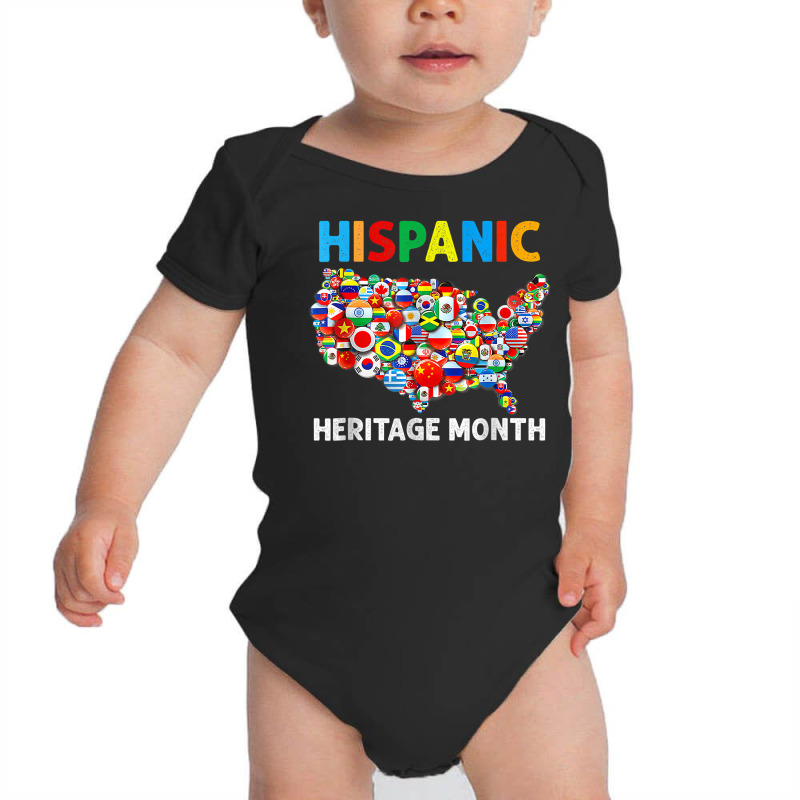 Hispanic Heritage Month Maps Countries Flags Latino Latin T Shirt Baby Bodysuit by spizerrleppleq | Artistshot