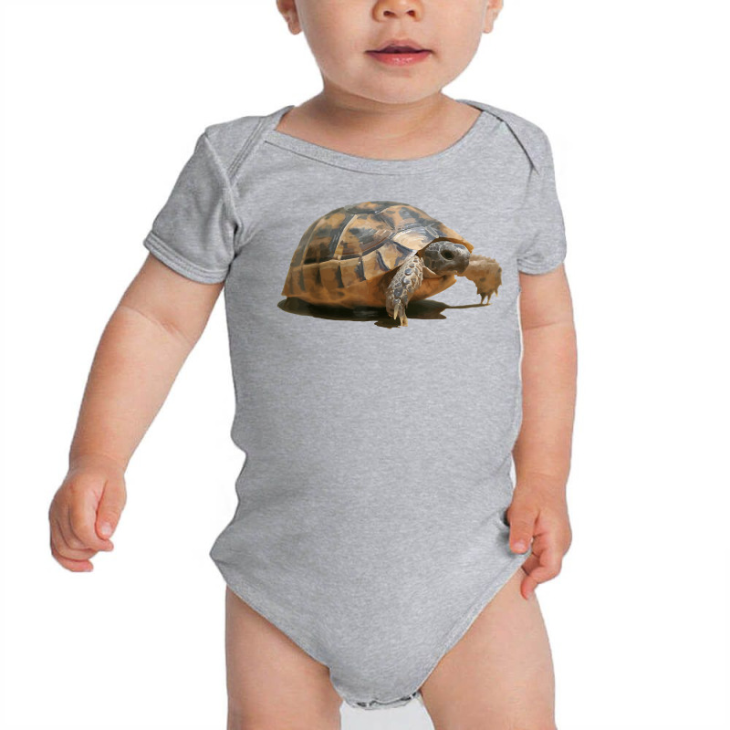 Portrait Of A Young Wild Tortoise Isolated T Shirt Baby Bodysuit by dubrayhecallezhd | Artistshot