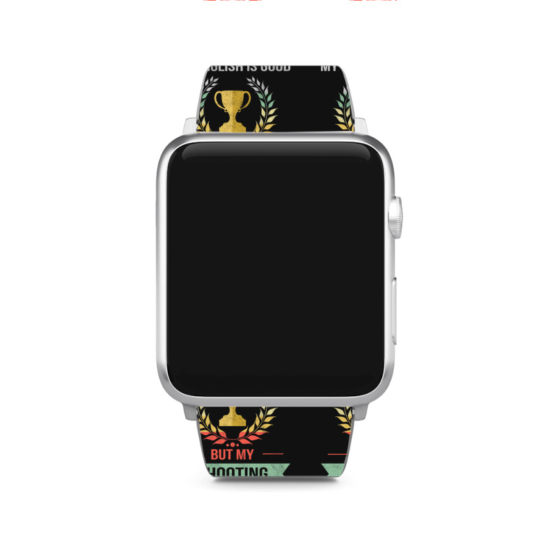 Funny Shooting Sport Design Apple Watch Band | Artistshot