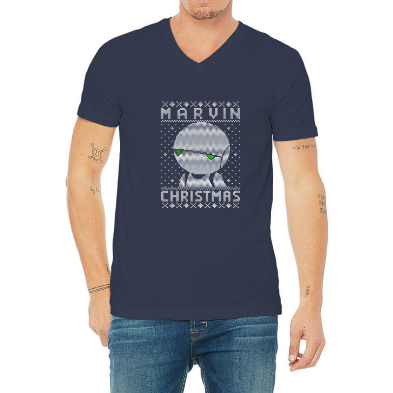 Marvin Christmas   H2g2 V-neck Tee | Artistshot