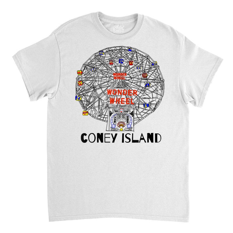 Coney Island Brooklyn New York City Ferris Wheel T Shirt Classic T-shirt by cm-arts | Artistshot