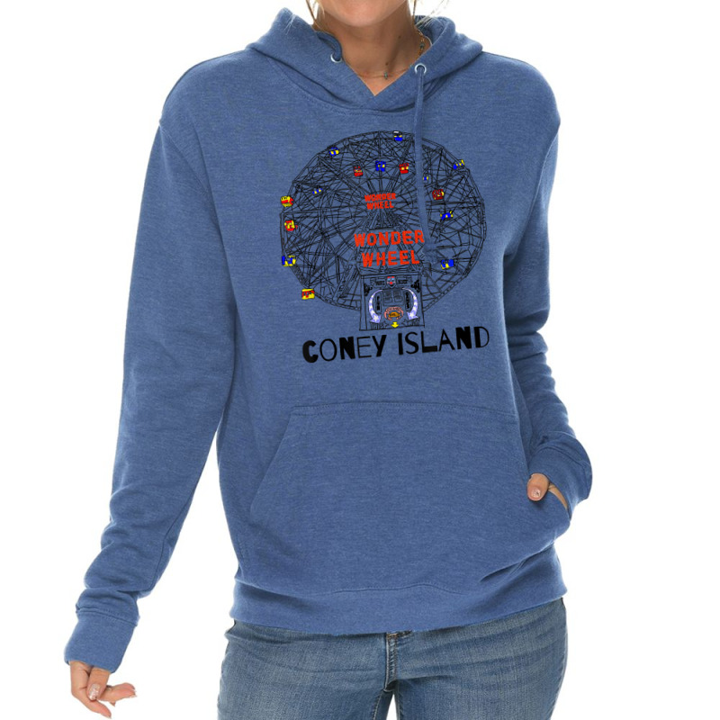 Coney Island Brooklyn New York City Ferris Wheel T Shirt Lightweight Hoodie by cm-arts | Artistshot