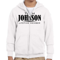 Cornhole Team Johnson Family Last Name Top Lifetime Member T Shirt Youth Zipper Hoodie | Artistshot