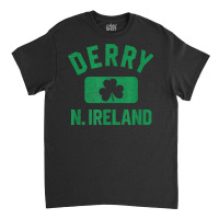 Derry N. Ireland Gym Style Distressed Green Print T Shirt Classic T-shirt | Artistshot