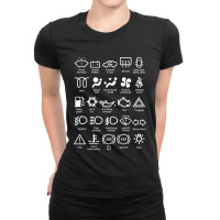 Car Dashboard Lights Ladies Fitted T-shirt | Artistshot