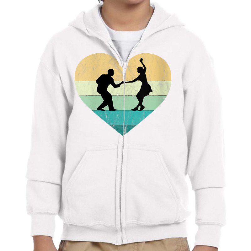 Womens Dance Couple Retro Heart Samba Tango Merengue Rock'n Roll Danci Youth Zipper Hoodie | Artistshot