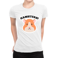 Lovely Hamsters Cartoon T-shirt Ladies Fitted T-shirt | Artistshot