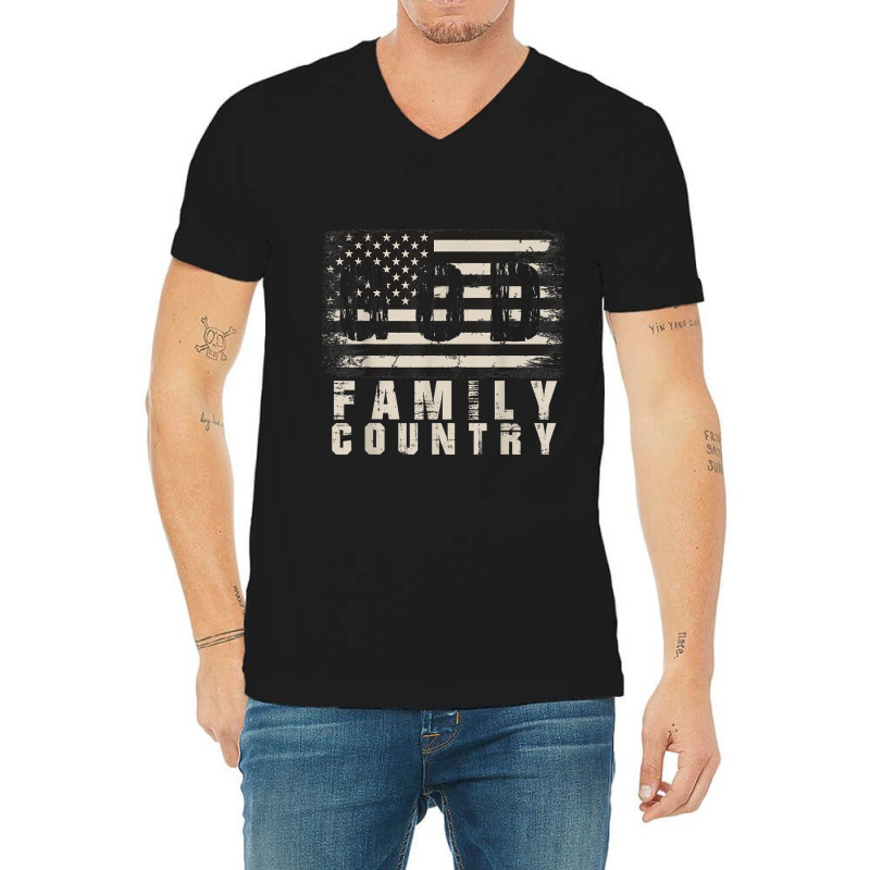 God Family Country Patriotic Proud Soldier Usa Memorial Day Birthday G V-neck Tee | Artistshot