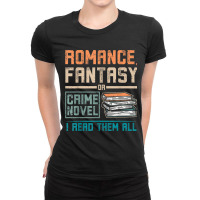 Romance Fantasy Or Crime Novel Reading Ladies Fitted T-shirt | Artistshot