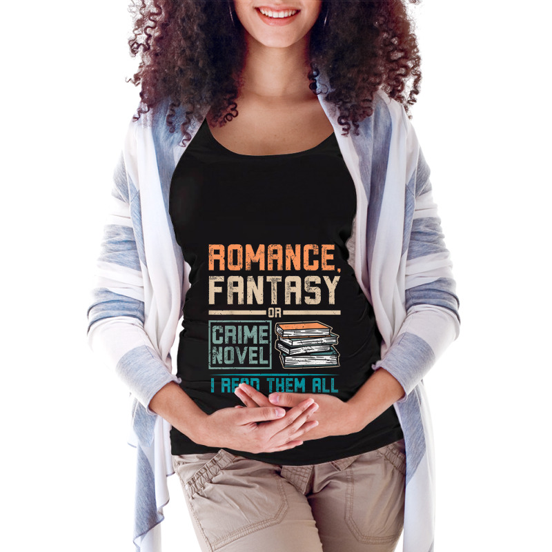 Romance Fantasy Or Crime Novel Reading Maternity Scoop Neck T-shirt by BraylonDesign | Artistshot