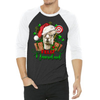 Feliz Navidad Alpaca Head 3/4 Sleeve Shirt | Artistshot