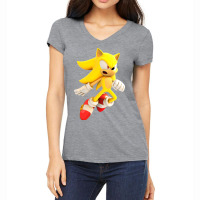 Yellow Hedgehog Jumps Aside Women's V-neck T-shirt | Artistshot