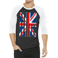 English England United Kingdom Great Britain Union Jack Flag 3/4 Sleeve Shirt | Artistshot