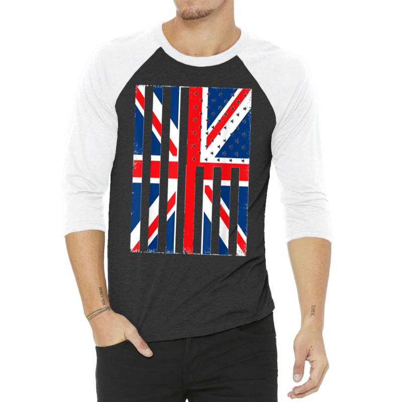 English England United Kingdom Great Britain Union Jack Flag 3/4 Sleeve Shirt | Artistshot