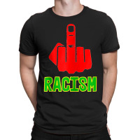 Fck Racism Middle Finger (black Green Yellow) Zip Hoodie T-shirt | Artistshot