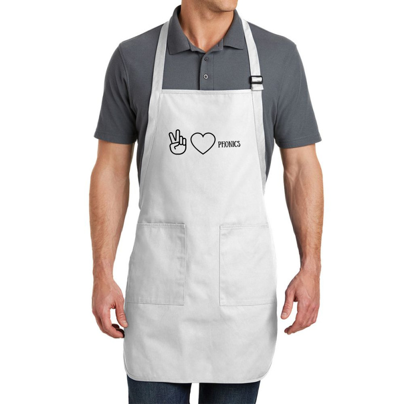 Peace Love Phonics 4 Teachers, Reading Specialist T Shirt Full-length Apron | Artistshot