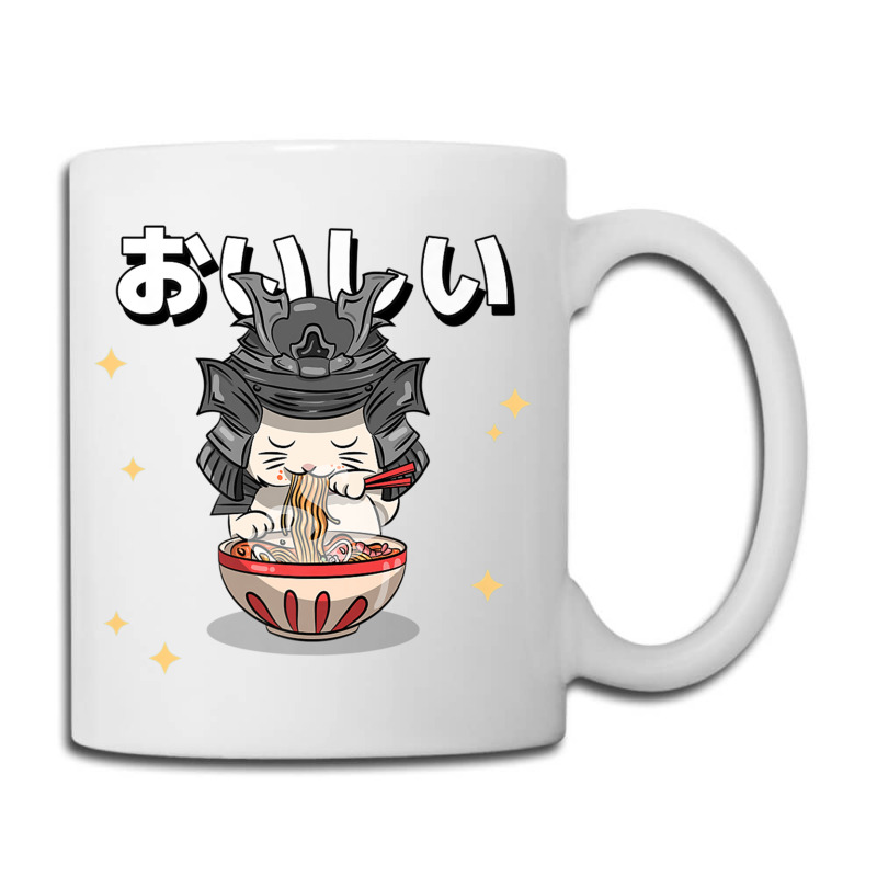 Cute Retro 90s Japanese Kawaii Ramen Samurai Cat Coffee Mug | Artistshot