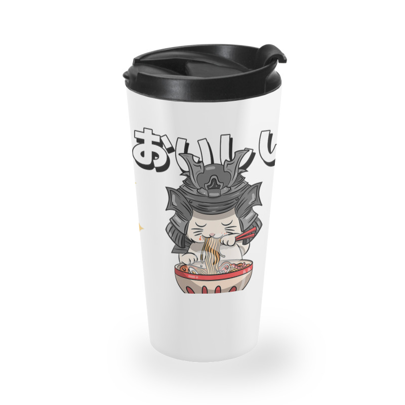 Cute Retro 90s Japanese Kawaii Ramen Samurai Cat Travel Mug | Artistshot