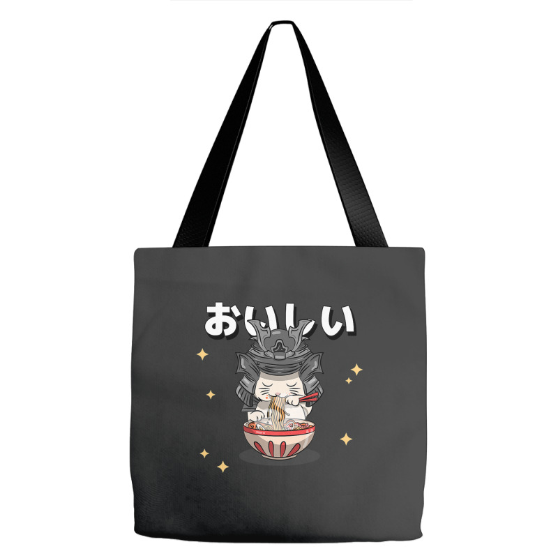 Cute Retro 90s Japanese Kawaii Ramen Samurai Cat Tote Bags | Artistshot