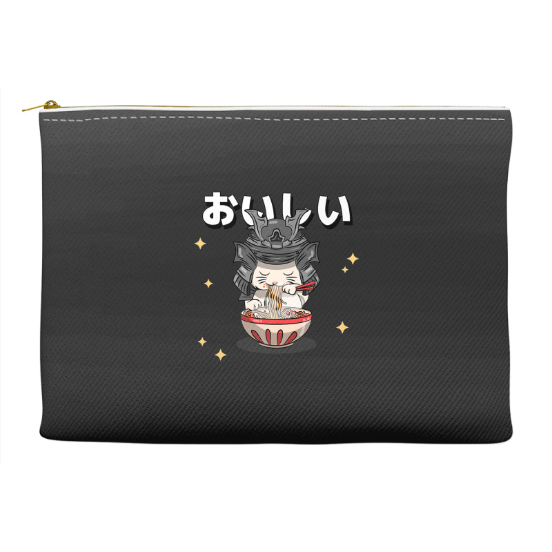 Cute Retro 90s Japanese Kawaii Ramen Samurai Cat Accessory Pouches | Artistshot