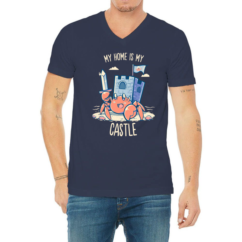 My Home Is My Castle - Hermit Crab V-neck Tee | Artistshot