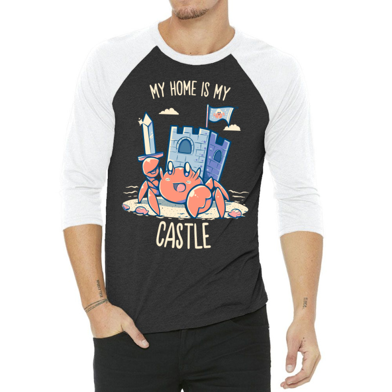 My Home Is My Castle - Hermit Crab 3/4 Sleeve Shirt | Artistshot